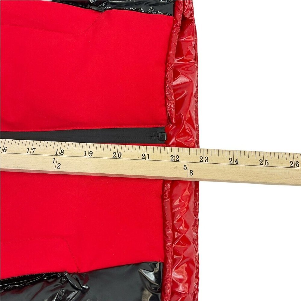 Body Glove Coat Womens Sz XS Down Puffer Parka Red Black Wet Look Msrp $350 Nwt - Picture 12 of 12